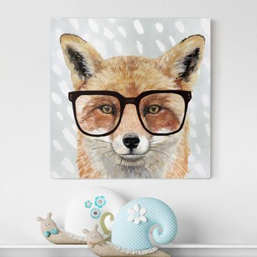 Telas decorativas Animals With Glasses - Fox