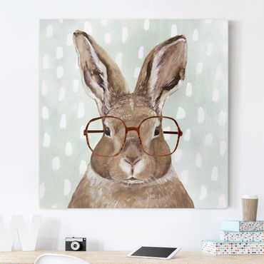 Telas decorativas Animals With Glasses - Rabbit