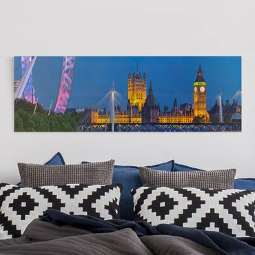 Telas decorativas Big Ben And Westminster Palace In London At Night