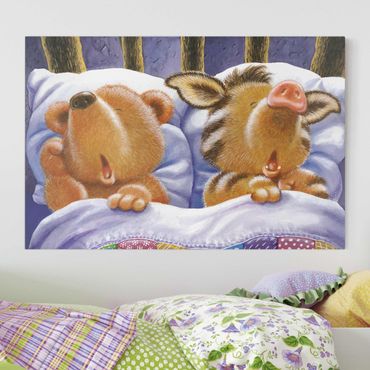 Telas decorativas Buddy Bear - In Bed