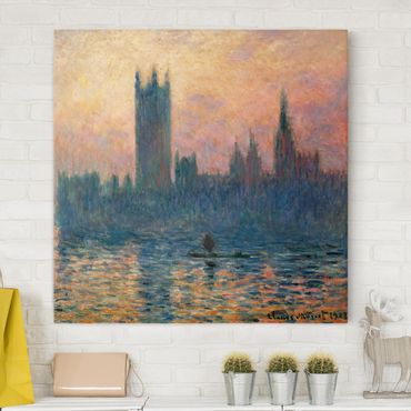 Telas decorativas Claude Monet - London Sunset