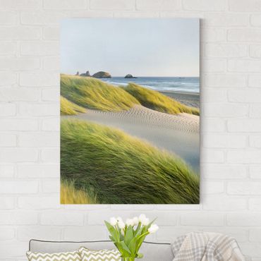 Telas decorativas Dunes And Grasses At The Sea