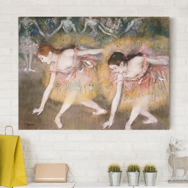 Telas decorativas Edgar Degas - Dancers Bending Down