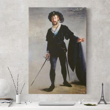 Telas decorativas Edouard Manet - Jean-Baptiste Faure in the Role of Hamlet