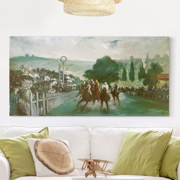 Telas decorativas Edouard Manet - Races At Longchamp