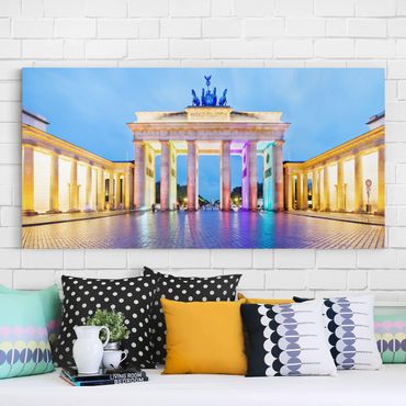 Telas decorativas Illuminated Brandenburg Gate