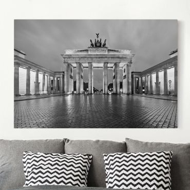 Telas decorativas Illuminated Brandenburg Gate II