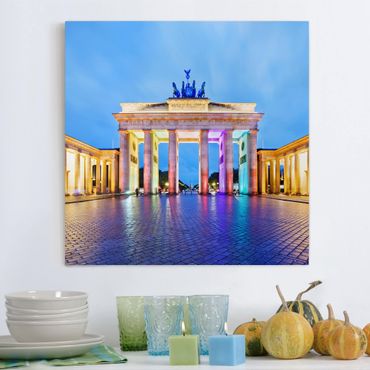 Telas decorativas Illuminated Brandenburg Gate