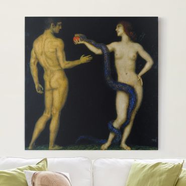 Telas decorativas Franz von Stuck - Adam and Eve