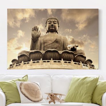 Telas decorativas Big Buddha Sepia