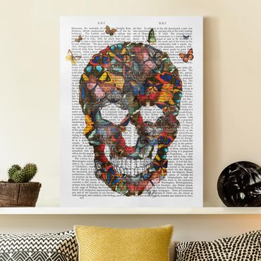 Telas decorativas Scary Reading - Butterfly Skull