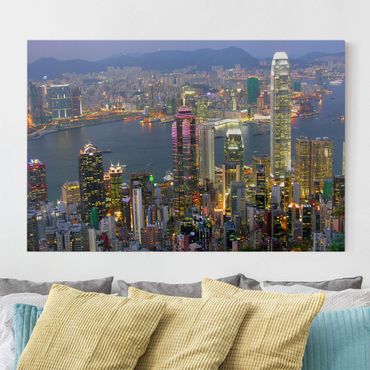 Telas decorativas Hong Kong Skyline