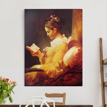 Telas decorativas Jean Honoré Fragonard - Young Girl Reading