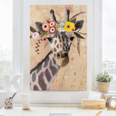 Telas decorativas Klimt Giraffe