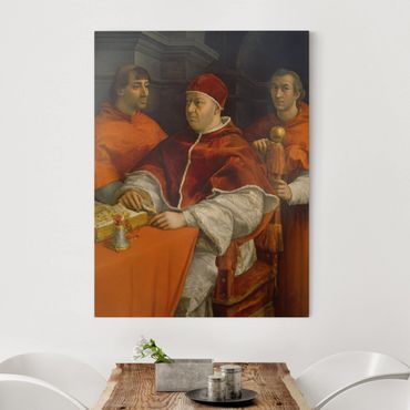 Telas decorativas Raffael - Portrait of Pope Leo X