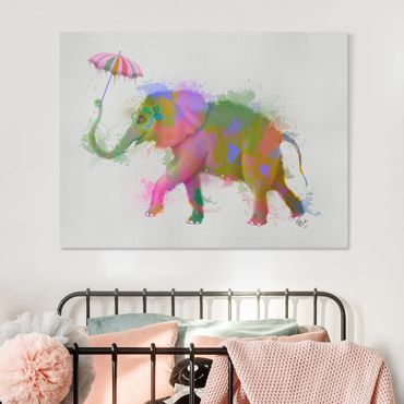 Telas decorativas Rainbow Splash Elephant