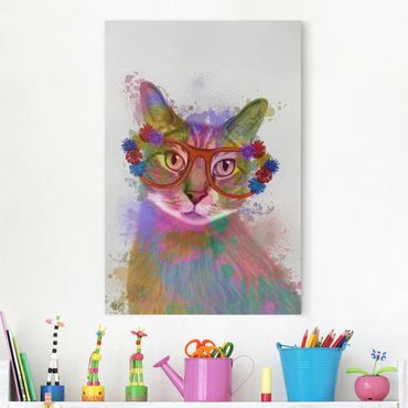 Telas decorativas Rainbow Splash Cat