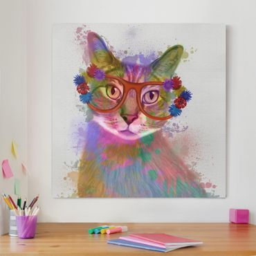Telas decorativas Rainbow Splash Cat