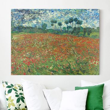 Telas decorativas Vincent Van Gogh - Poppy Field