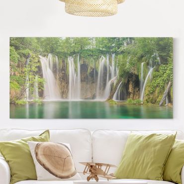Telas decorativas Waterfall Plitvice Lakes