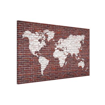 Quadros magnéticos Brick World Map