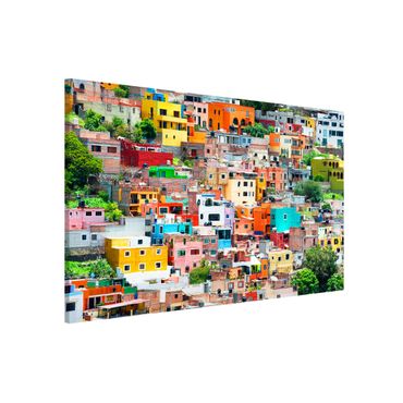 Quadros magnéticos Coloured Houses Front Guanajuato