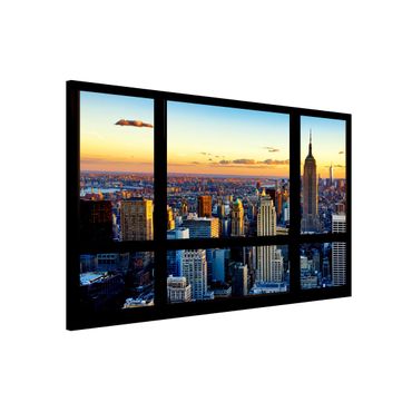 Quadros magnéticos Window view - Sunrise New York