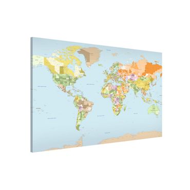 Quadros magnéticos Political World Map