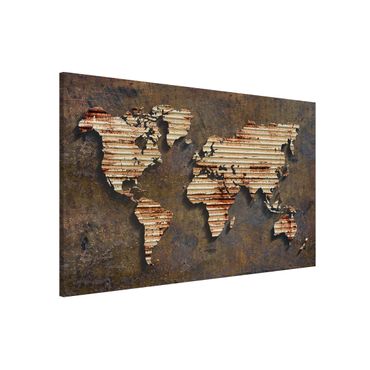 Quadros magnéticos Rust World Map