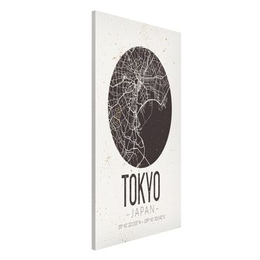 Quadros magnéticos Tokyo City Map - Retro