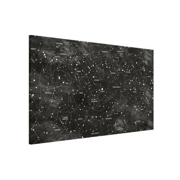 Quadros magnéticos Map Of Constellations Blackboard Look