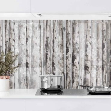 Backsplash de cozinha Picturesque Birch Forest