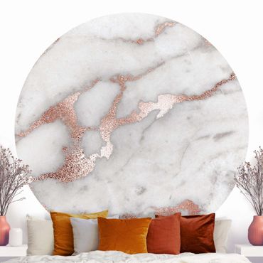 Papel de parede redondo Marble Look With Glitter