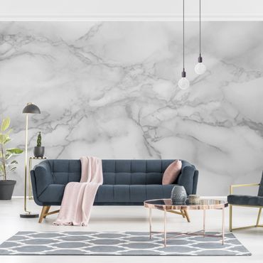 Mural de parede Marble Look Black And White