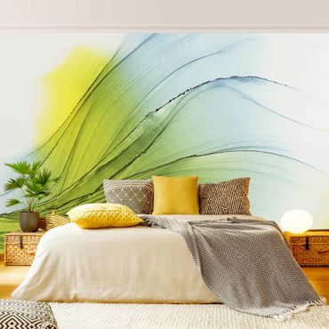 Mural de parede Mottled Yellow With Azure