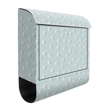 Caixas de correio Pattern With Dots And Circles On Bluish Grey