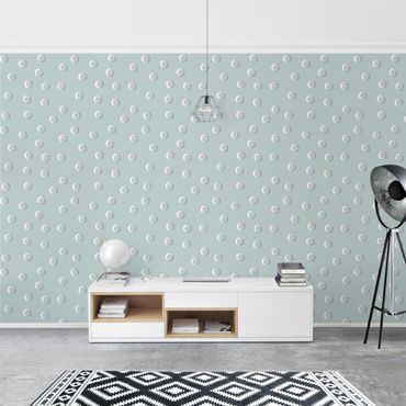 Papel de parede padrões Pattern With Dots And Circles On Bluish Grey