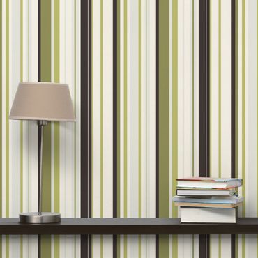 Papel de parede padrões No.TA103 Stripe Pattern Greens