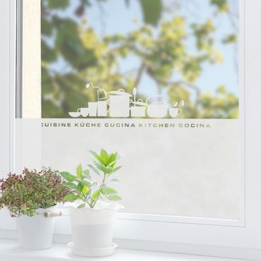 Películas de privacidade para janelas No.ul926 kitchen silhouette border