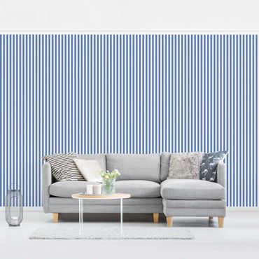 Papel de parede padrões No.YK44 Strips Blue White