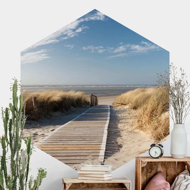 Papel de parede hexagonal Baltic Sea Beach