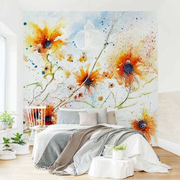 Mural de parede Painted Flowers