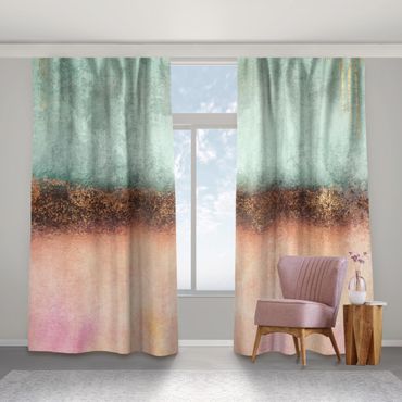 Cortinas Pastel Summer With Gold