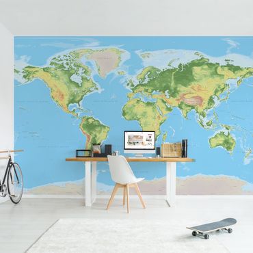 Mural de parede Physical World Map