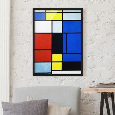 Quadros com moldura Piet Mondrian - Tableau No. 1