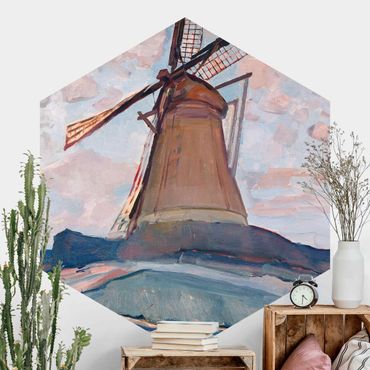 Papel de parede hexagonal Piet Mondrian - Windmill