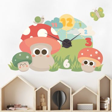 Autocolantes de parede Mushroom Clock