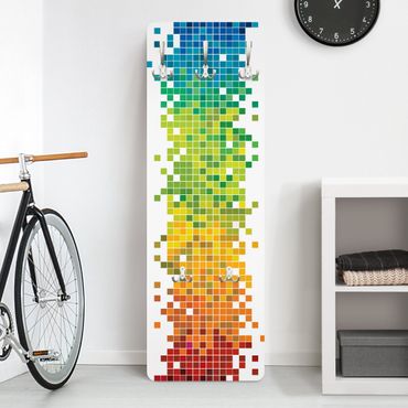 Cabides de parede Pixel Rainbow