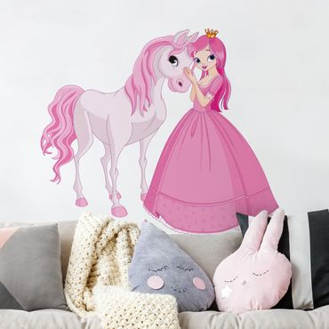 Autocolantes de parede Princess And Her Horse