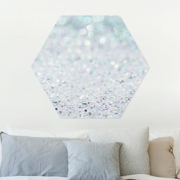 Quadros hexagonais Princess Glitter Landscape In Mint Colour